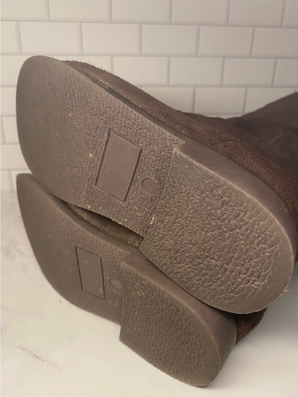 Gymboree Girls’ Chocolate Brown Genuine Suede Knee Boots with Bow Accent Size 11 - Picture 9 of 11